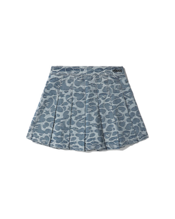 Falda Bape Pattern pleated mini Mujer Azules | 874953-ZBD