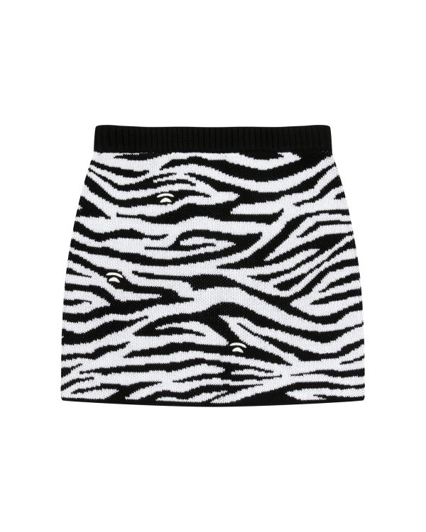 Falda Bape Zebra pattern Mujer Negros | 490213-QHP