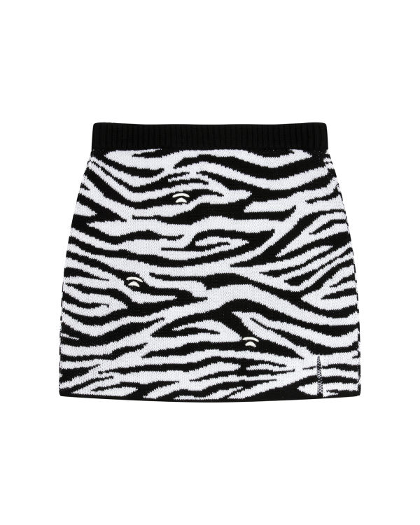 Falda Bape Zebra pattern Mujer Negros | 490213-QHP