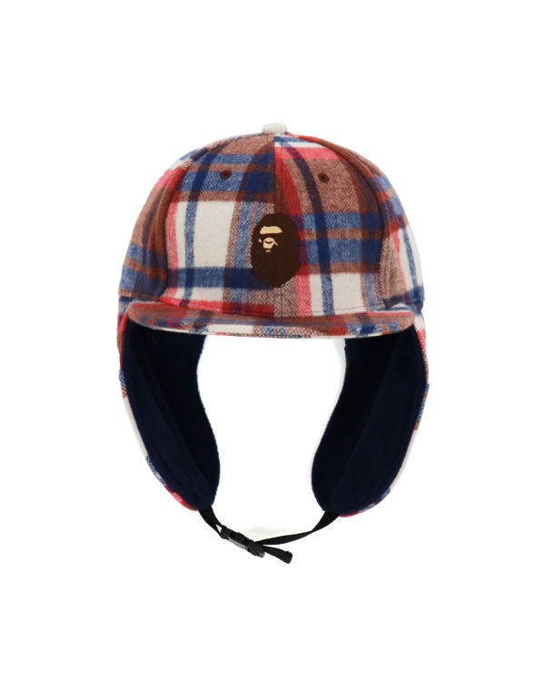 Gorras Bape Check Earmuffs Hombre Rojos Claro | 416389-UTW