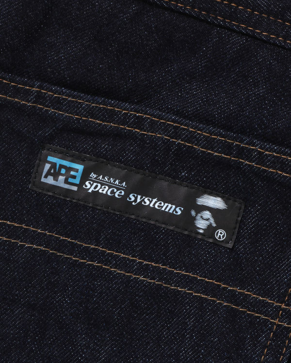 Jeans Bape Double Knee Loose Fit Hombre Azules | 879143-JEZ