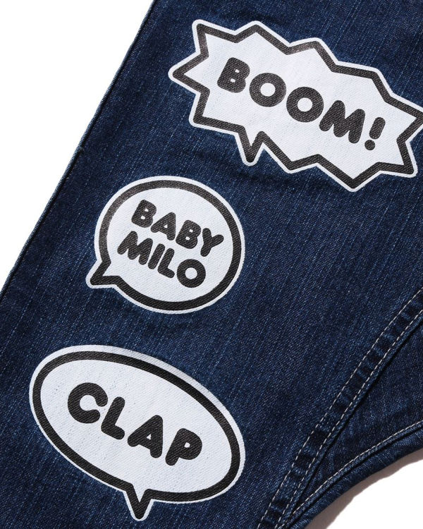 Jeans Bape Milo Speech Balloon Niños Azules | 258469-KYF