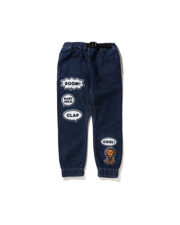 Jeans Bape Milo Speech Balloon Niños Azules | 258469-KYF