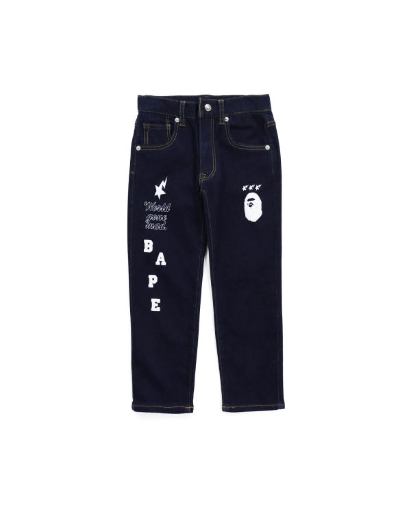 Jeans Bape Multi Print Niños Azules | 475169-TFO