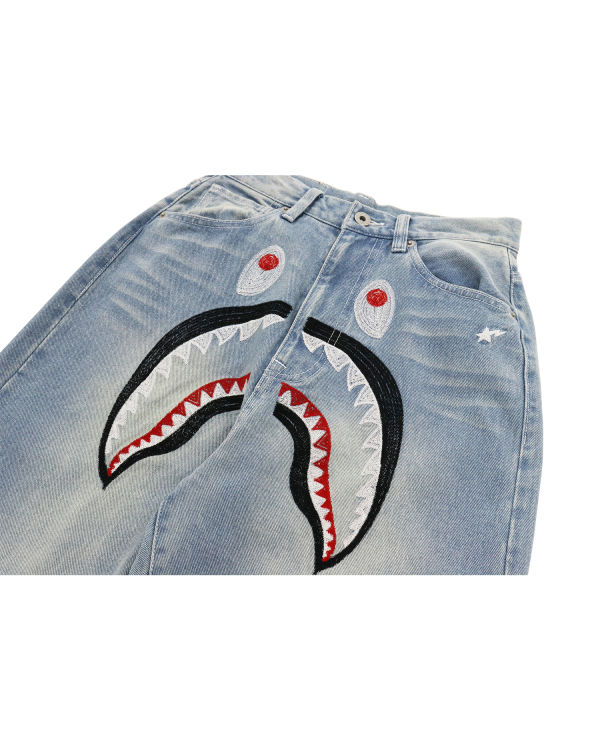 Jeans Bape Shark Mujer Azules | 607134-KFL