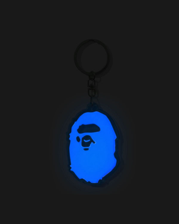 Llaveros Bape Ape Head Reflective Hombre Azules | 047851-YZQ