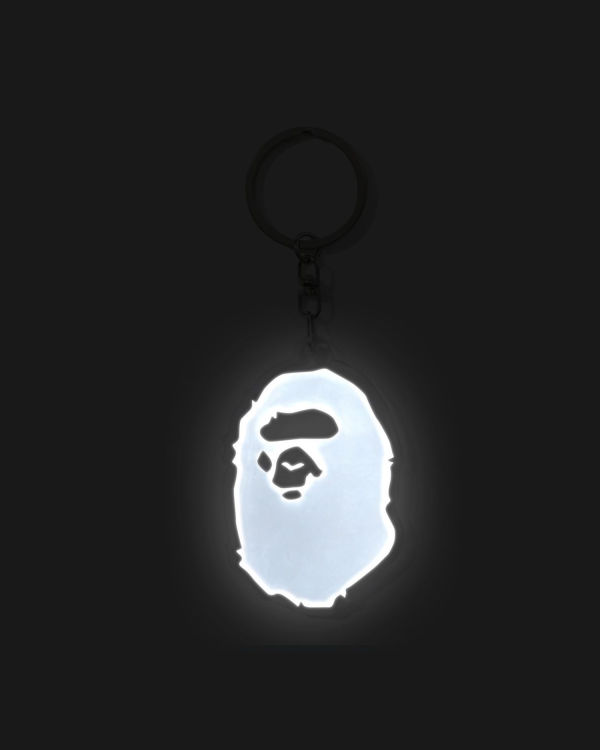 Llaveros Bape Ape Head Reflective Hombre Blancos | 832915-DLZ