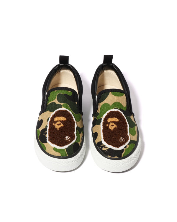 Mocassins Bape ABC Camo Ape Head Patch Niños Verdes | 721350-MLH