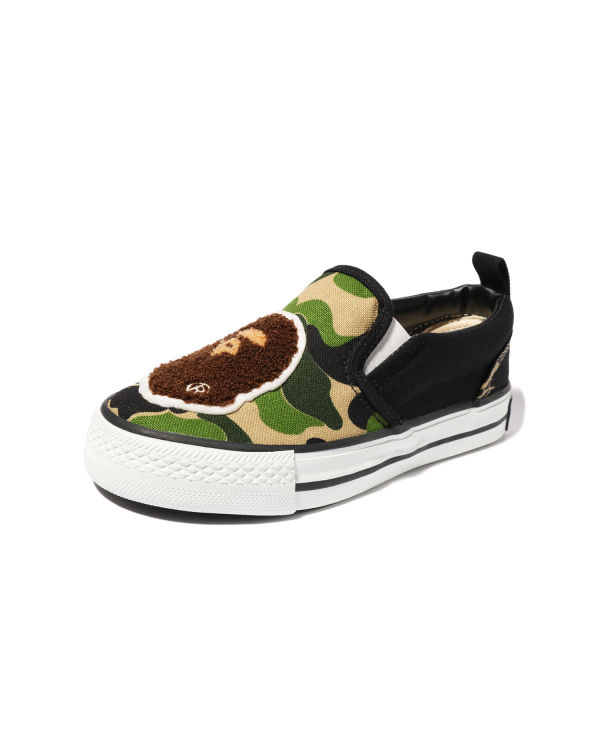 Mocassins Bape ABC Camo Ape Head Patch Niños Verdes | 721350-MLH