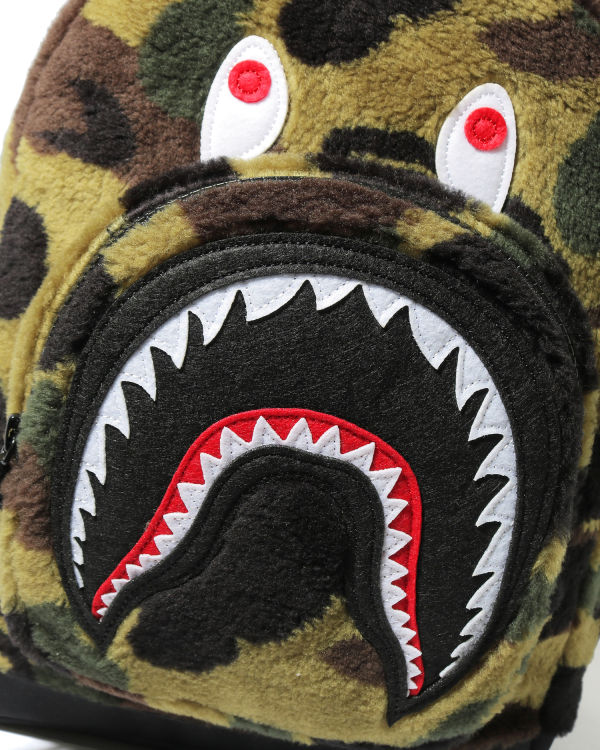 Mochilas Bape 1st Camo Boa Shark Niños Verdes | 098423-YSC