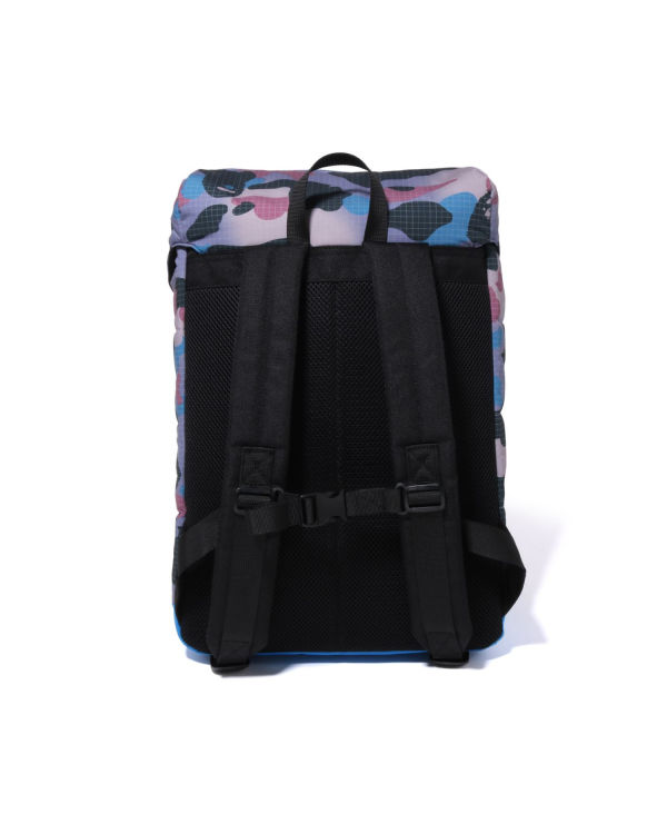 Mochilas Bape Grid Camo Glow In The Dark Padding Niños Morados | 692401-MOH