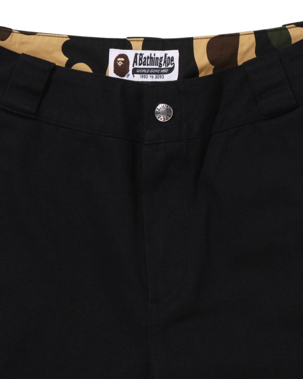 Pantalones Bape Chino Trabajo Mujer Negros | 761825-XER