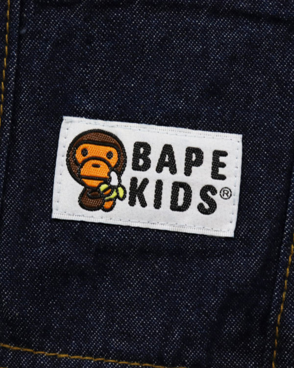 Pantalones Bape Milo Friends Denim Dungaree Niños Azules | 715809-CKO