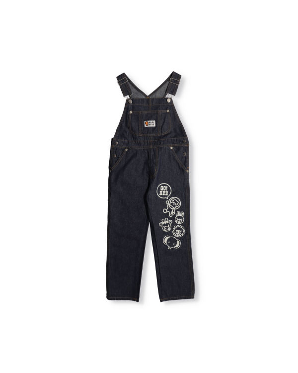 Pantalones Bape Milo Friends Denim Dungaree Niños Azules | 715809-CKO