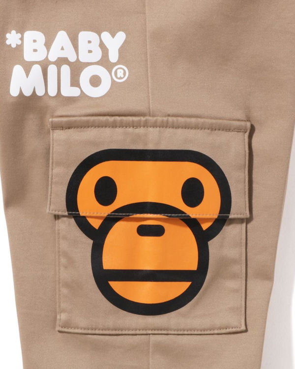 Pantalones Bape Milo Side Pocket Face Niños Beige | 027658-IUC