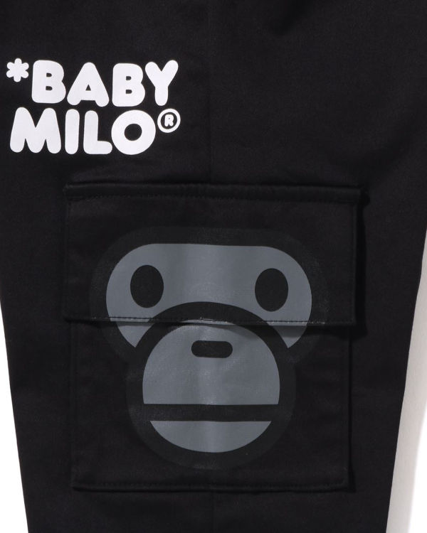 Pantalones Bape Milo Side Pocket Face Niños Negros | 850624-XAD