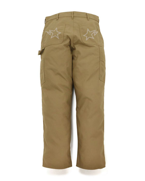 Pantalones Bape Painter Hombre Beige | 830791-KBF