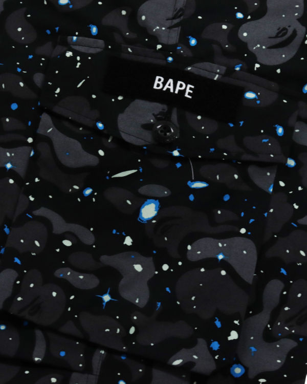 Pantalones Bape Space Camo Relaxed Fit Hombre Negros | 491253-LDM