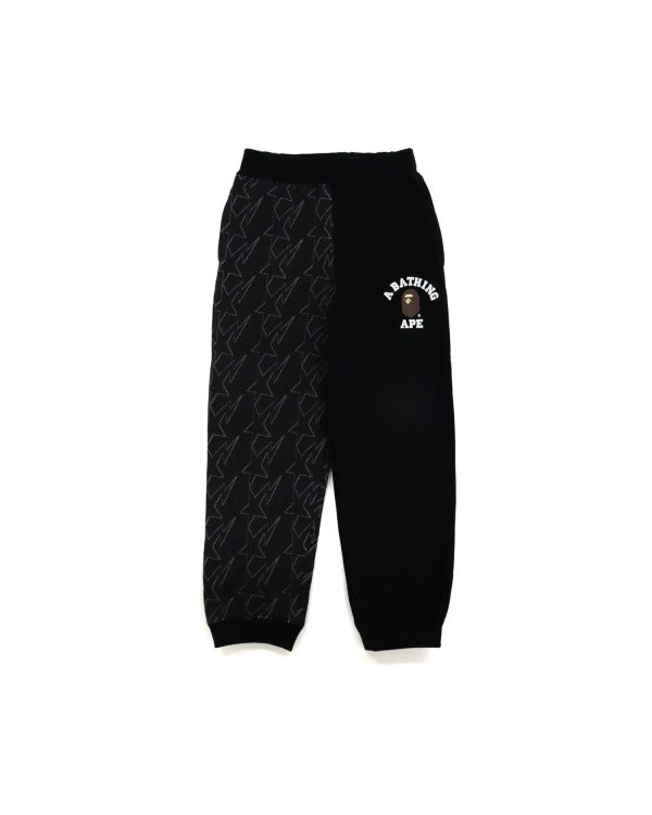 Pantalones Deportivos Bape College Print Quilting Niños Negros | 407265-AUS