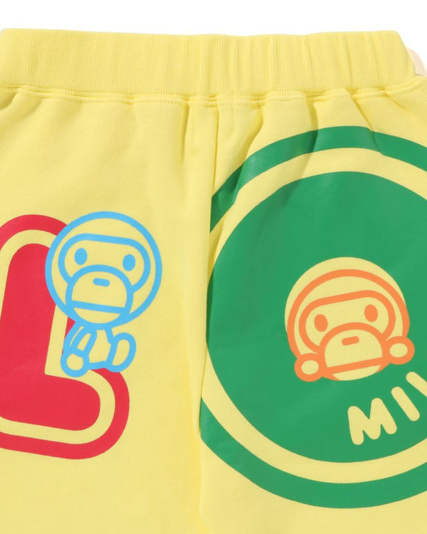 Pantalones Deportivos Bape Milo Font Niños Amarillos | 621758-JXH