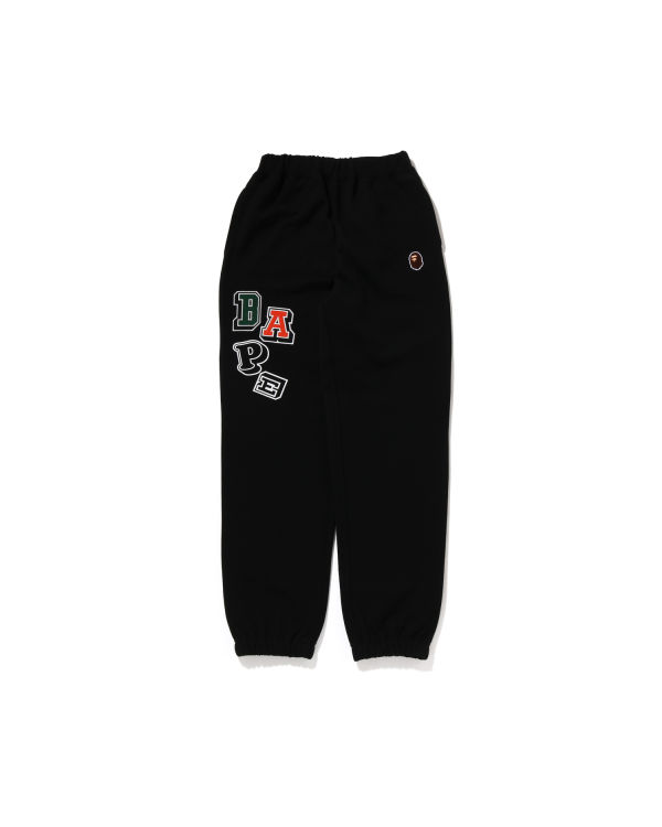 Pantalones Deportivos Bape Multi Fonts JR Niños Negros | 092435-RDS