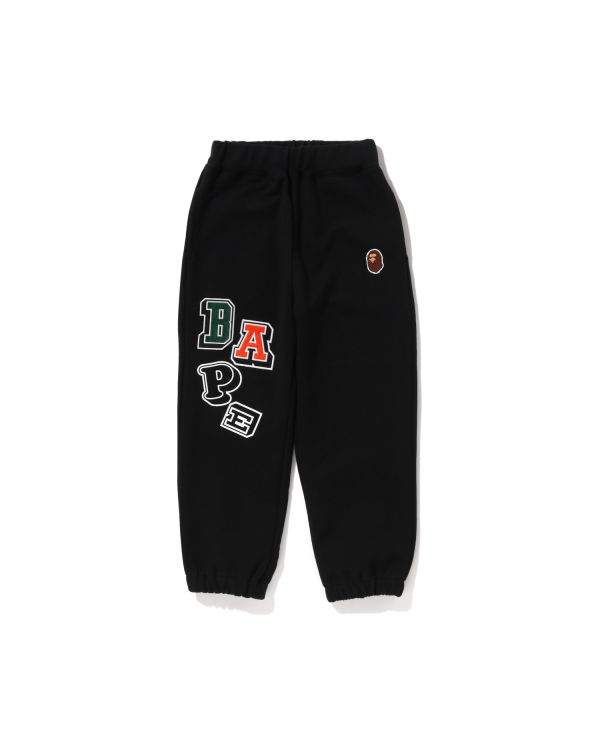 Pantalones Deportivos Bape Multi Fonts Niños Negros | 092617-FWL