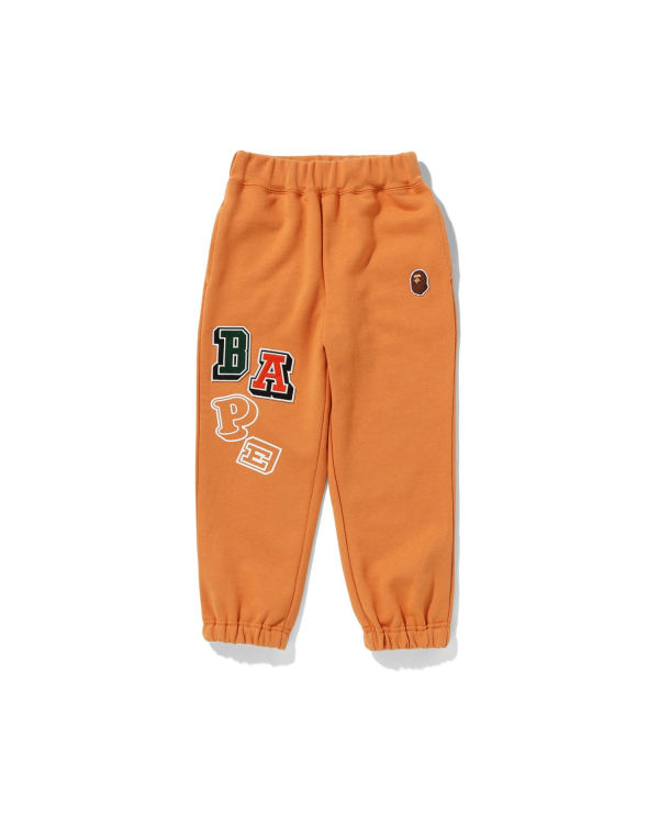 Pantalones Deportivos Bape Multi Fonts Niños Naranjas | 742301-LSK