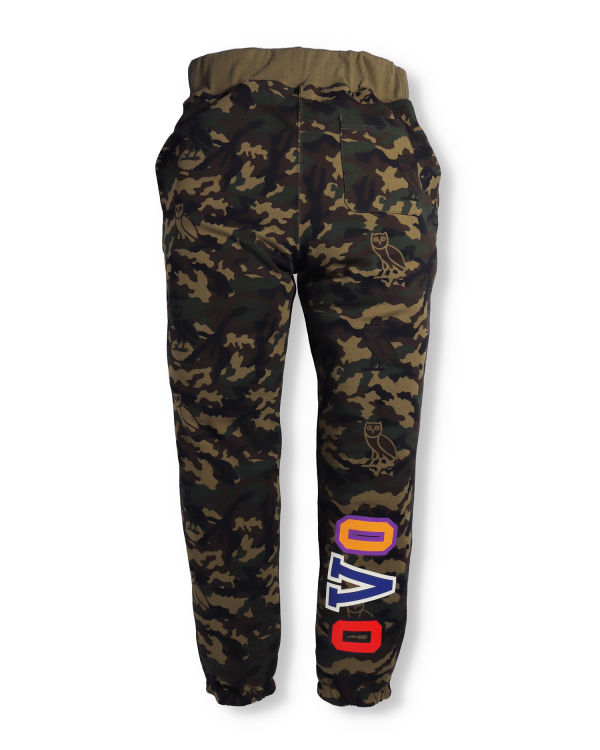 Pantalones Deportivos Bape X OVO Woodland Camo Shark Reversible Hombre Negros | 950813-FVJ