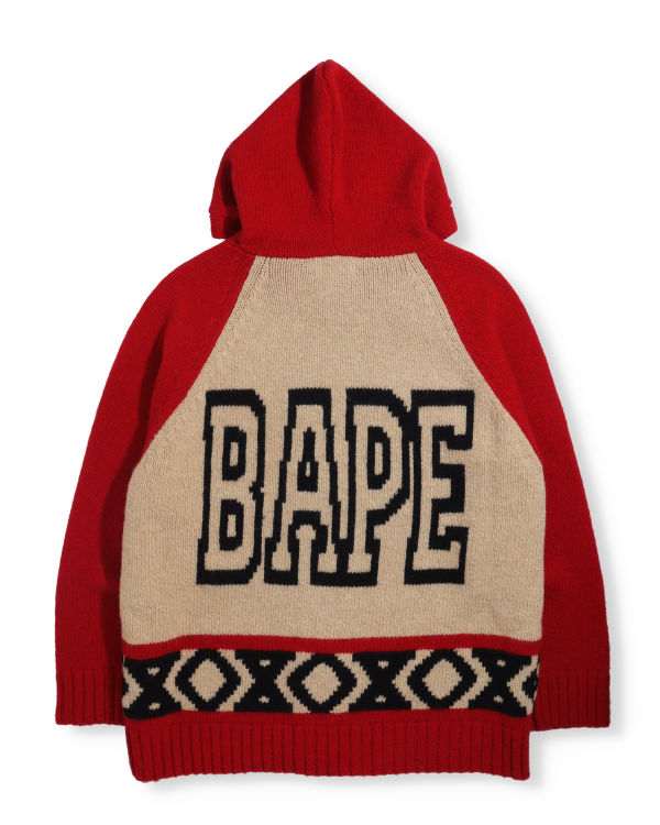 Prendas De Punto Bape Ape Head Zip Hombre Rojos Claro | 870543-BHO