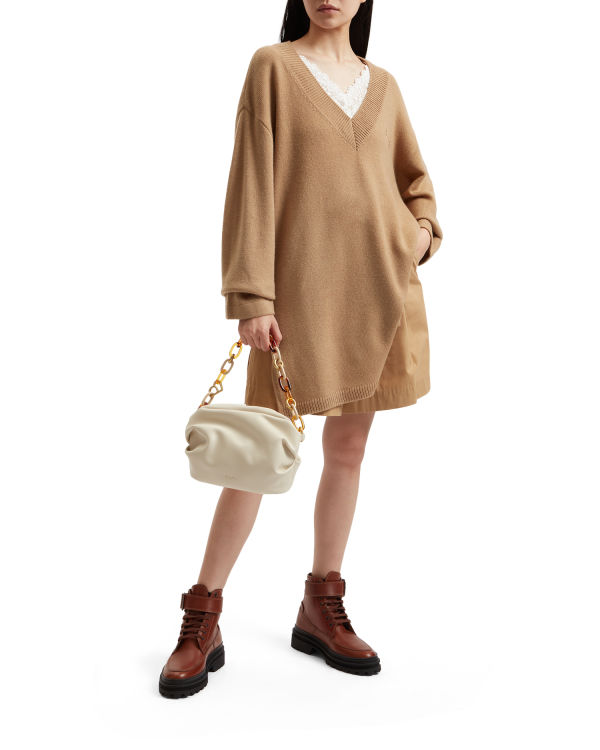 Prendas De Punto Bape Oversized Mujer Beige | 275960-JAQ