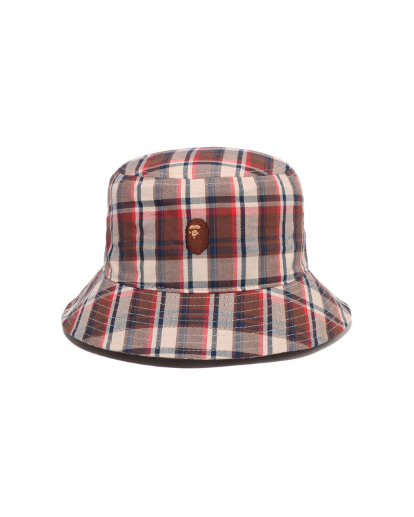 Sombreros Bape Mini Check Bucket Hombre Rojos Claro | 832164-HVQ