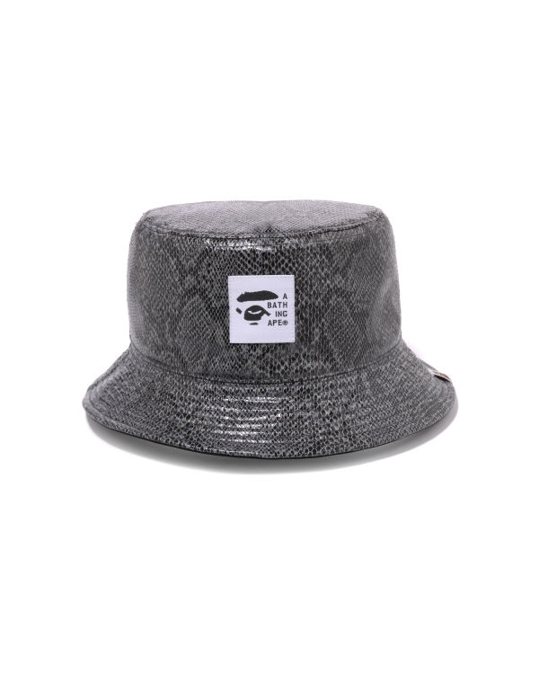 Sombreros Bape Snake Reversible Bucket Hombre Grises | 038625-NTS