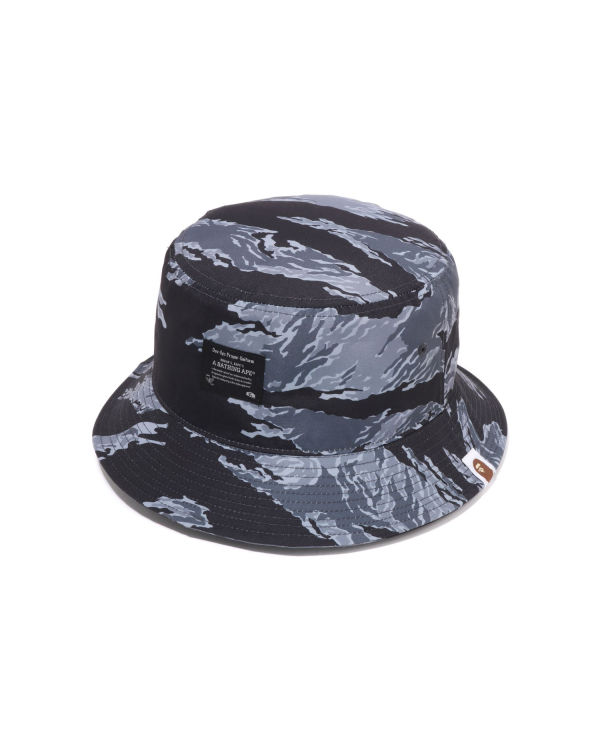 Sombreros Bape Tiger Camo Bucket Hombre Negros | 638741-MRT