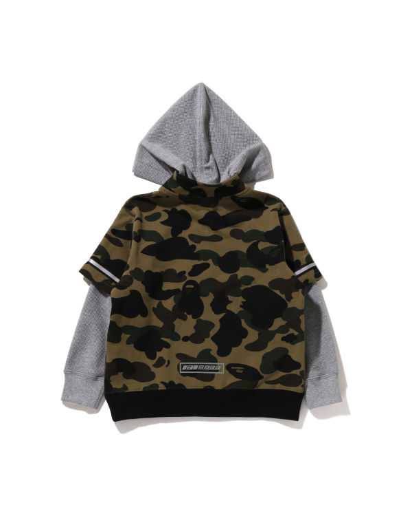 Sudadera Con Capucha Bape 1st Camo Carreras Layered Pullover Niños Verdes | 058316-YRI