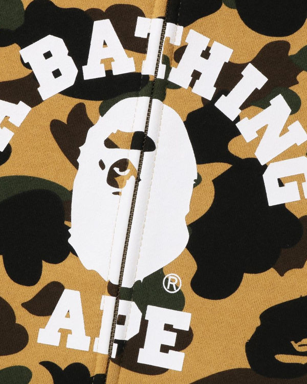 Sudadera Con Capucha Bape 1st Camo Crazy College Full Zip Hombre Amarillos | 187093-BIE