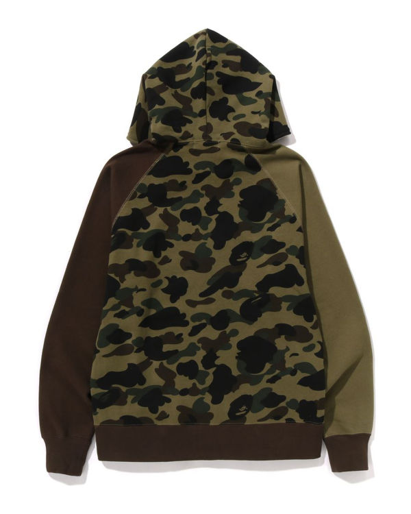 Sudadera Con Capucha Bape 1st Camo Crazy College Full Zip Hombre Verdes | 509714-QZS