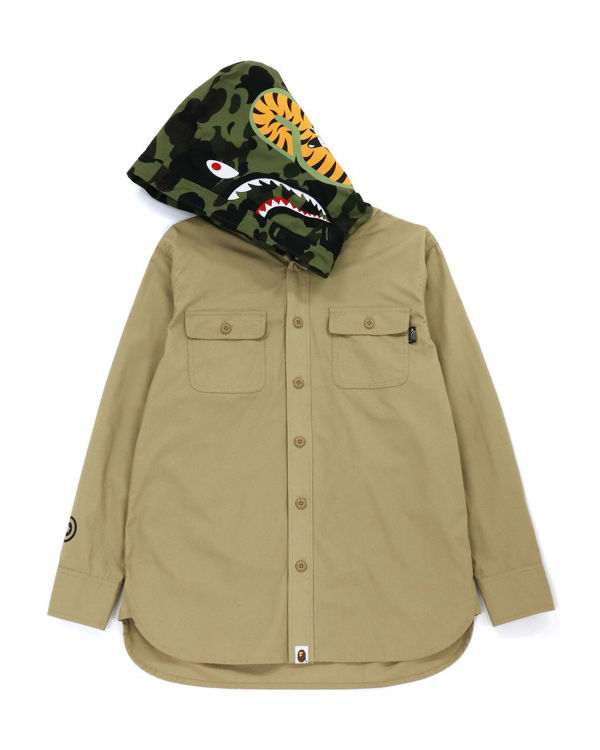 Sudadera Con Capucha Bape 1st Camo Shark Mujer Beige | 107895-TAF