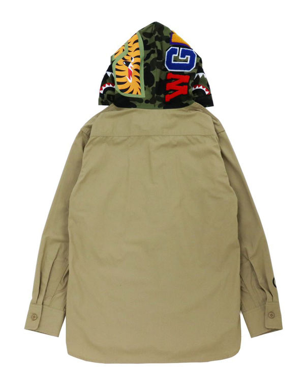 Sudadera Con Capucha Bape 1st Camo Shark Mujer Beige | 107895-TAF