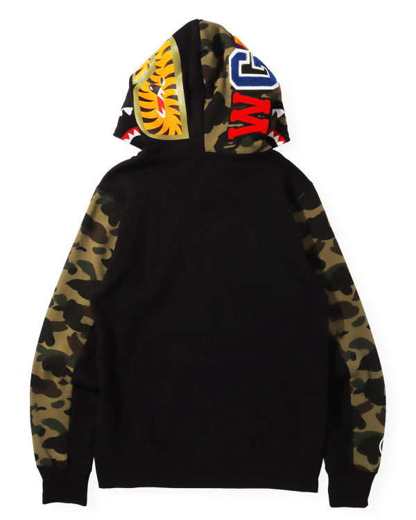 Sudadera Con Capucha Bape 1st Camo Shark Full Zip Hombre Negros | 184706-YBI