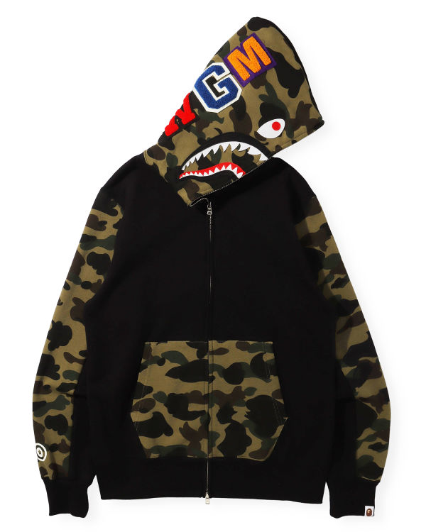 Sudadera Con Capucha Bape 1st Camo Shark Full Zip Hombre Negros | 184706-YBI