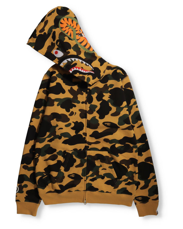 Sudadera Con Capucha Bape 1st Camo Shark Full Zip Mujer Kaki | 432167-GXA