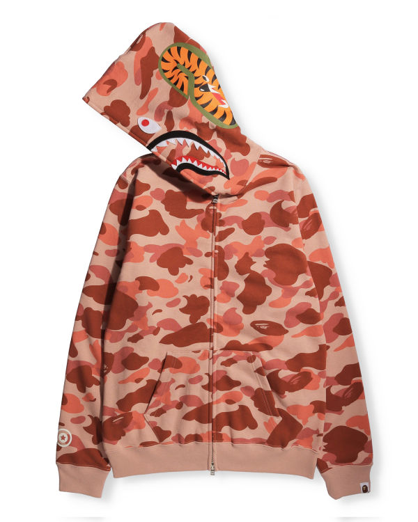 Sudadera Con Capucha Bape 1st Camo Shark Full Zip Mujer Rosas | 516987-NIV