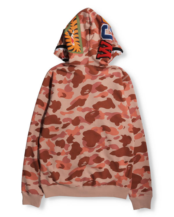 Sudadera Con Capucha Bape 1st Camo Shark Full Zip Mujer Rosas | 516987-NIV