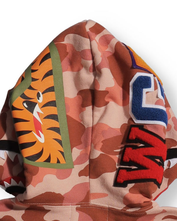 Sudadera Con Capucha Bape 1st Camo Shark Full Zip Mujer Rosas | 516987-NIV