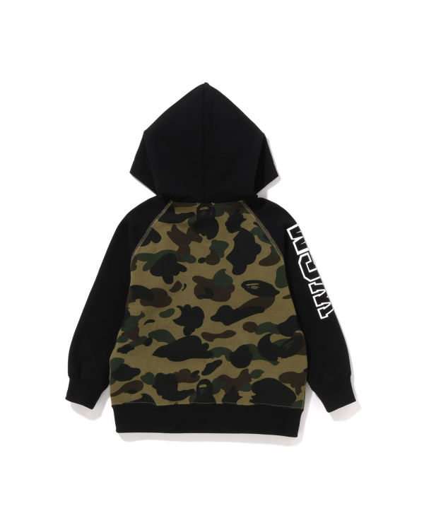 Sudadera Con Capucha Bape 1st Camo Shark Patch Zip Niños Verdes | 567349-AVR