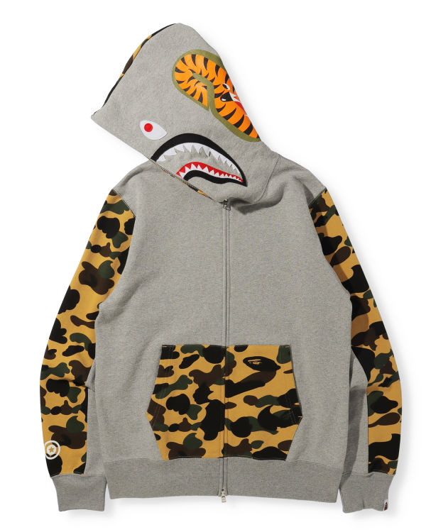 Sudadera Con Capucha Bape 1st Camo Shark Full Zip Hombre Grises | 819356-UHE