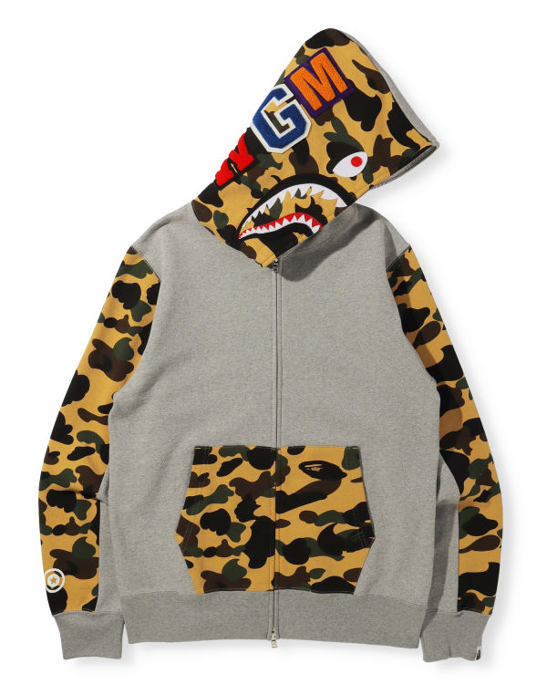 Sudadera Con Capucha Bape 1st Camo Shark Full Zip Hombre Grises | 819356-UHE