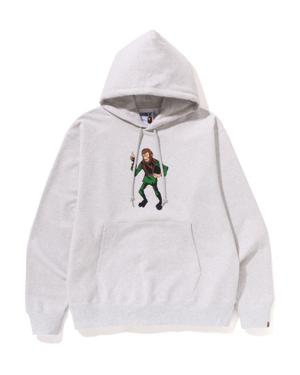 Sudadera Con Capucha Bape Ape Relaxed Fit Pullover Hombre Grises | 894510-WXZ