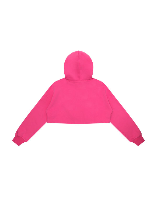 Sudadera Con Capucha Bape Apee logo cropped hoody Mujer Rosas | 470953-WXH