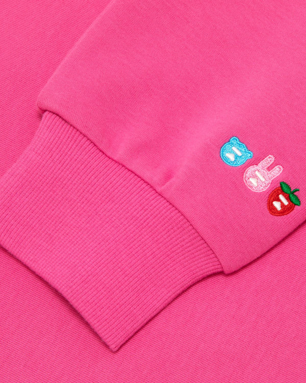 Sudadera Con Capucha Bape Apee logo cropped hoody Mujer Rosas | 470953-WXH